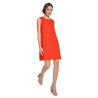 Hopsack Weave Shift Dress