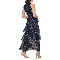 Dot Tiered Maxi Dress