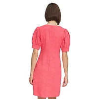 Tonal Blossom Jacquard Shift Dress