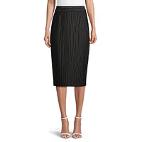 Pinstriped Pencil Skirt