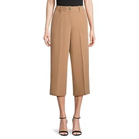 Wide-Leg Cropped Pants