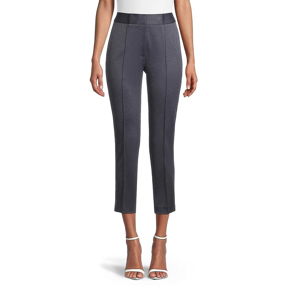 Pintuck Slim Ankle Pants