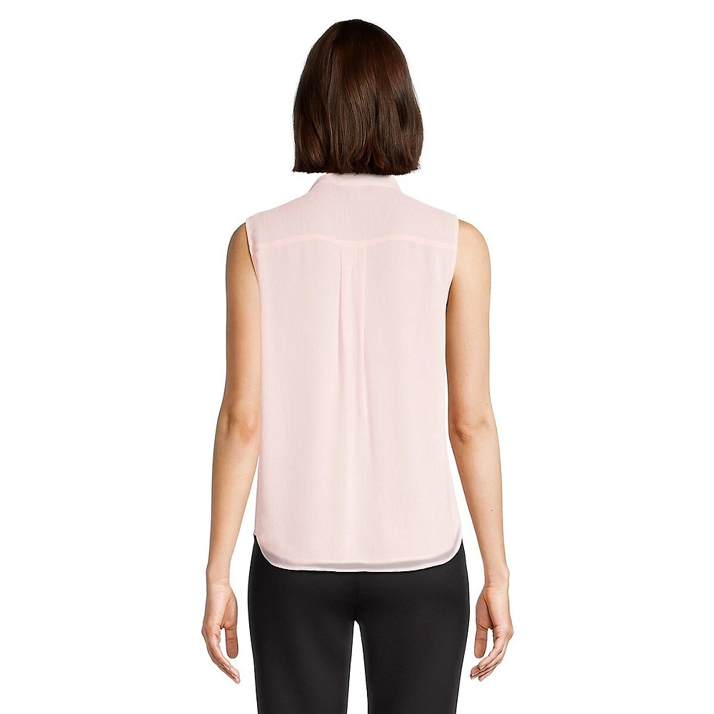 Ruffled Sleeveless Blouse