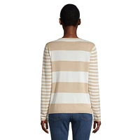 Stripe Ivy V-Neck Sweater