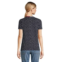 Dotted V-Neck T-Shirt
