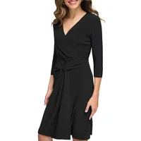 Front-Twist Jersey Dress