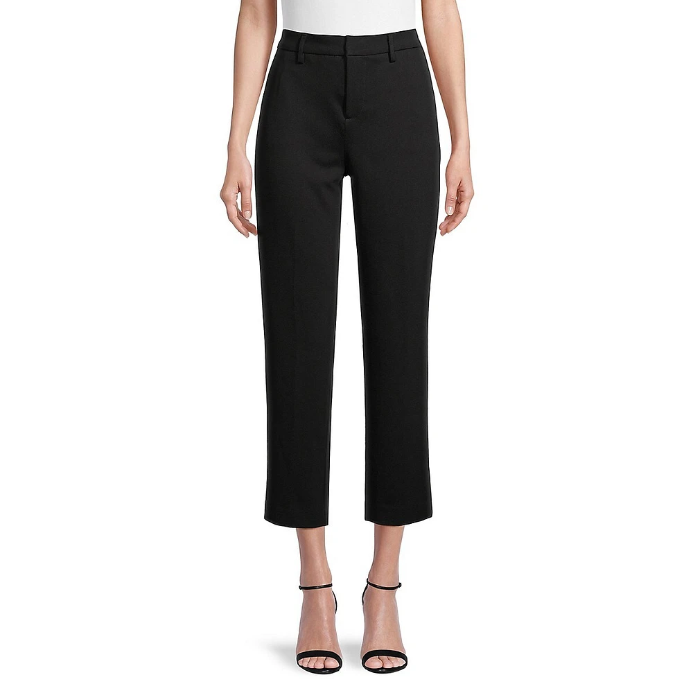 Hampton Ponte-Knit Cropped Pants