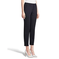 Hampton Straight Cropped Ponte Dress Pants
