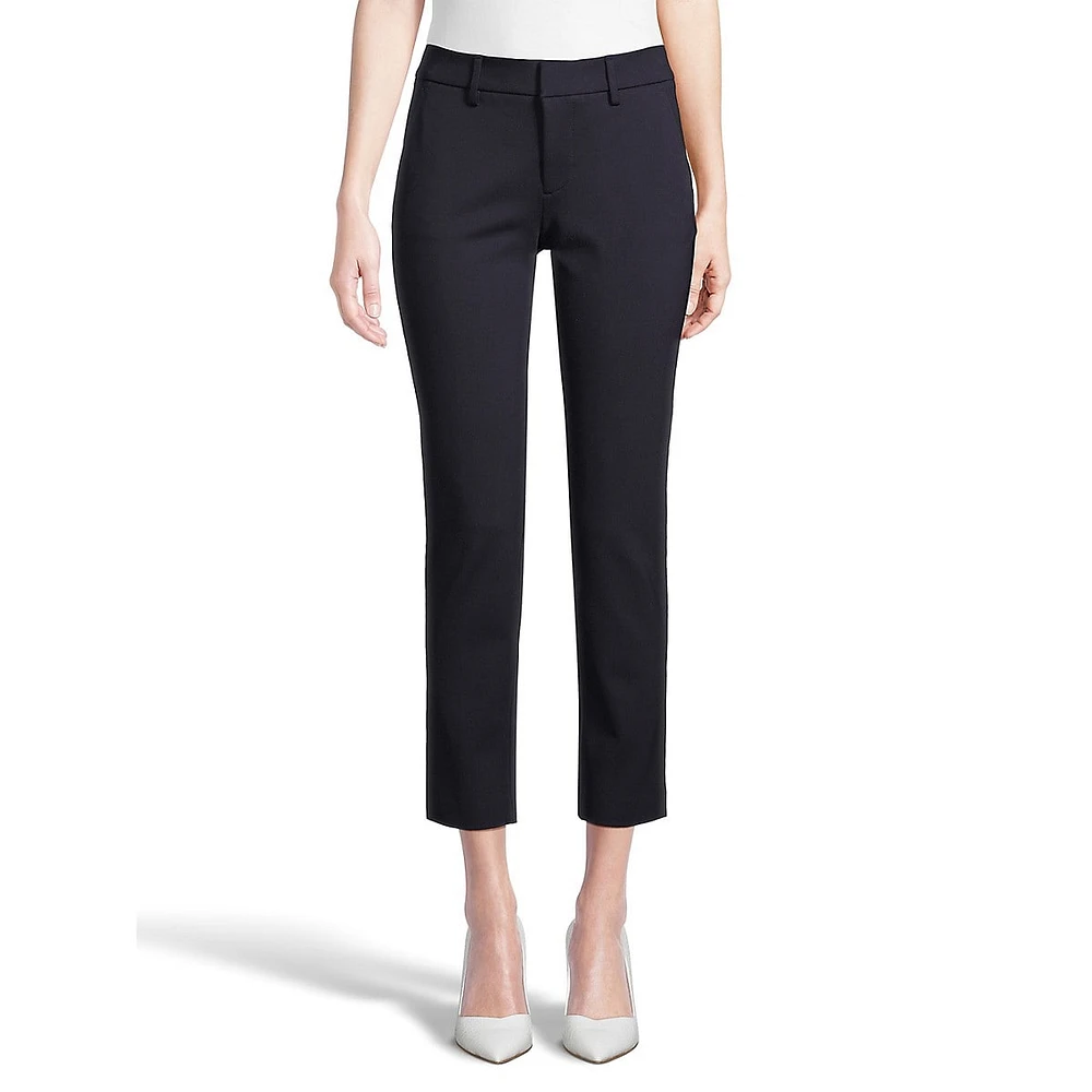 Hampton Straight Cropped Ponte Dress Pants