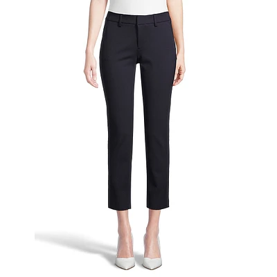 Hampton Straight Cropped Ponte Dress Pants