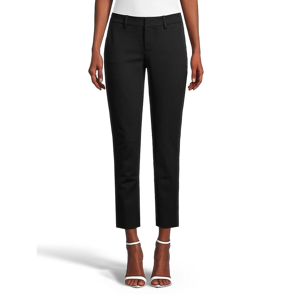 Hampton Straight Cropped Ponte Dress Pants