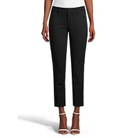 Hampton Straight Cropped Ponte Dress Pants