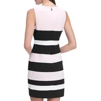 Colourblock Stripes Sheath Dress