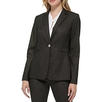 Tailored-Fit One-Button Blazer