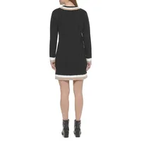 Cate Cable-Knit Varsity Sweater Dress