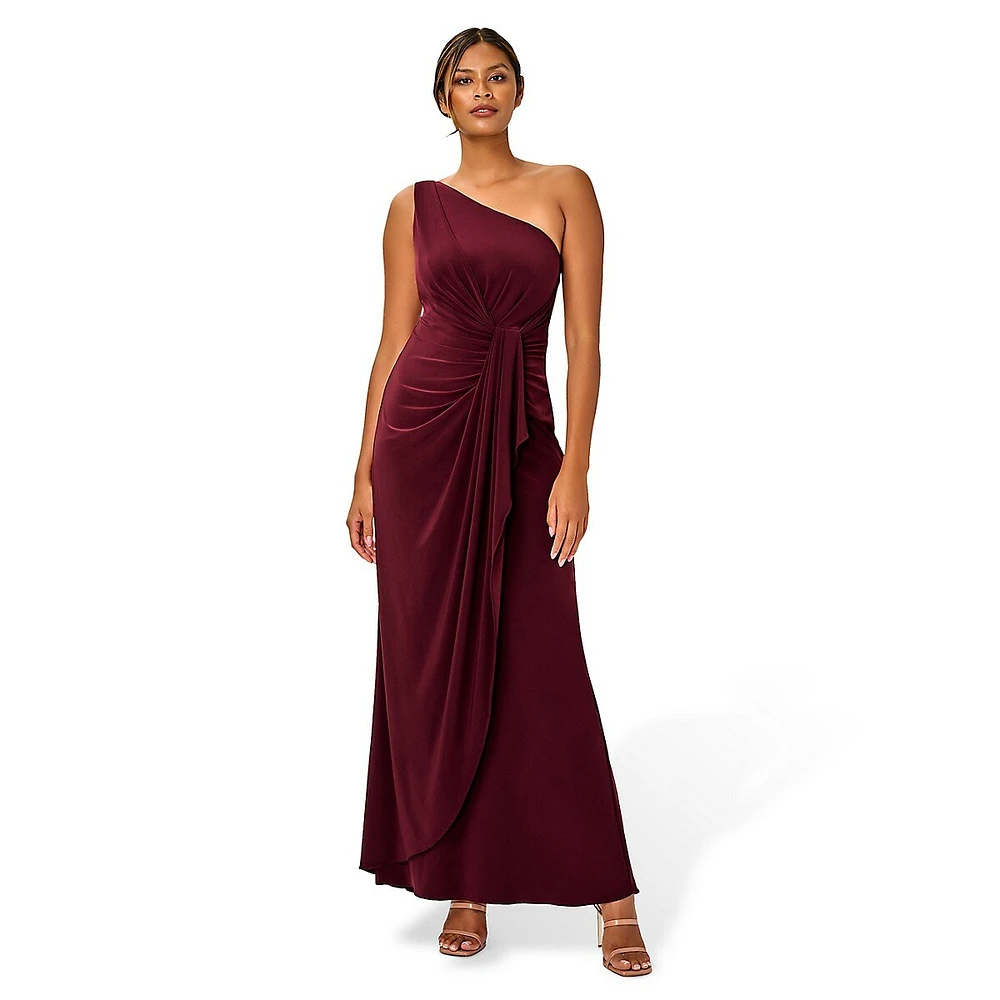 One-Shoulder Matte Jersey Gown