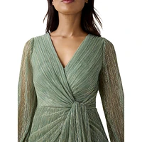 Shimmer Mesh Knotted Gown