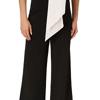 Strapless Wide-Leg Crepe Jumpsuit