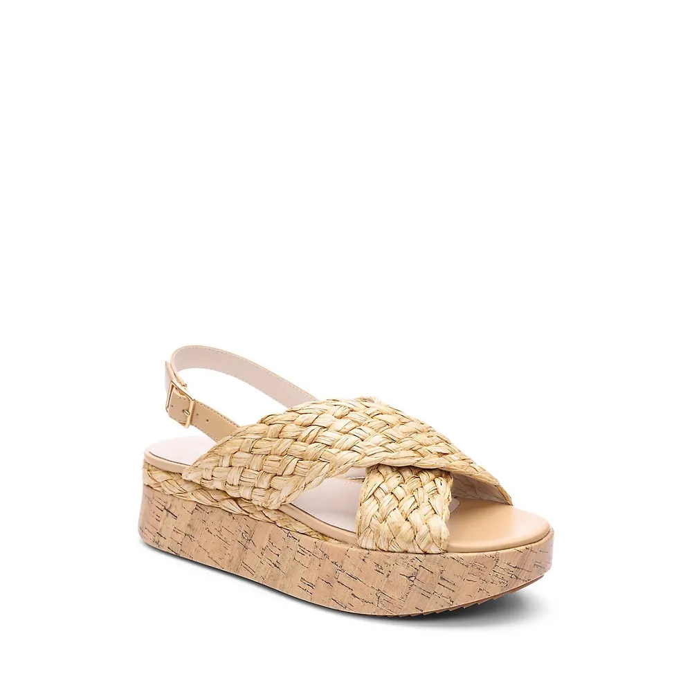 Smart Creations All Smiles Raffia Platform Sandals