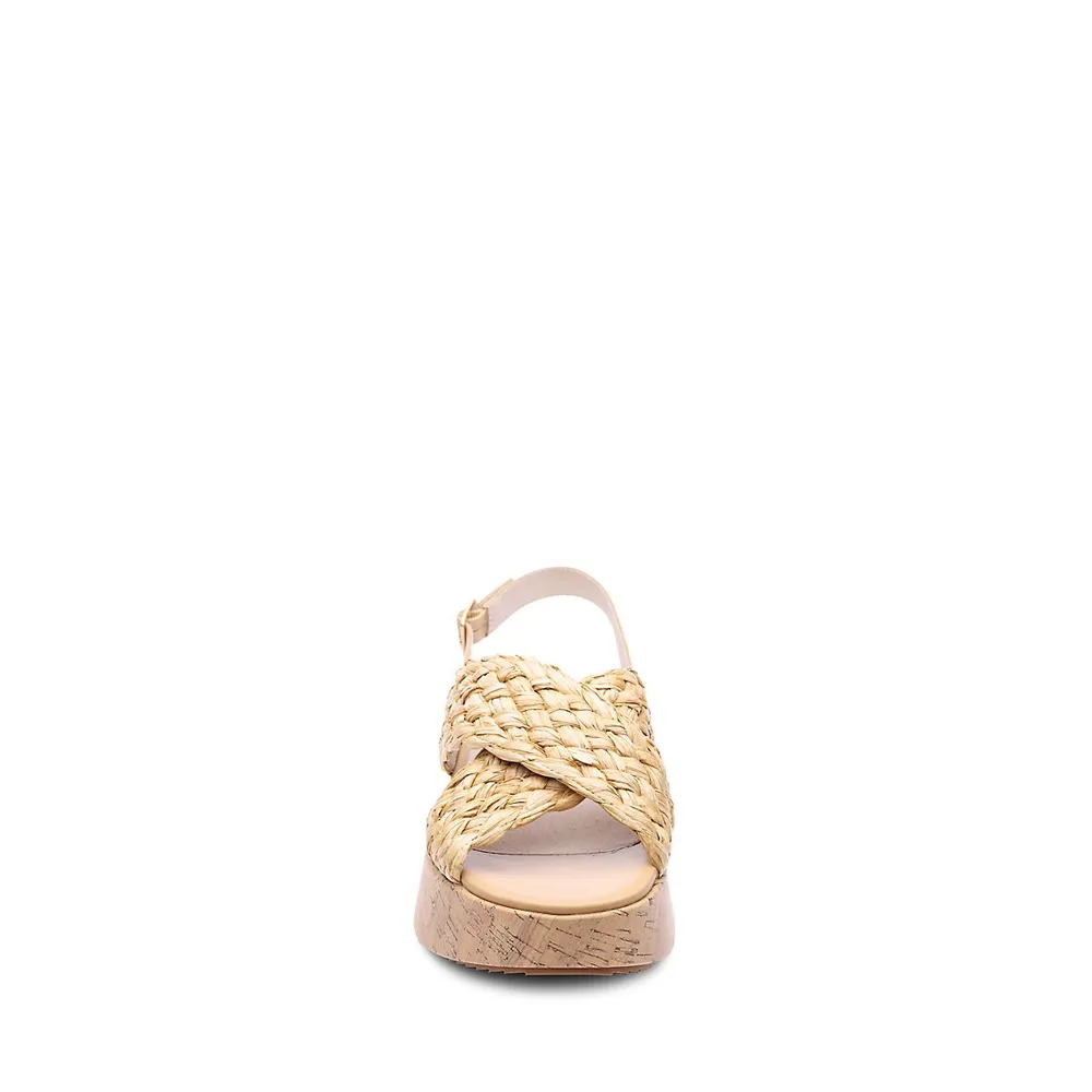 Smart Creations All Smiles Raffia Platform Sandals