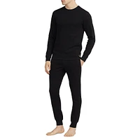 T-shirt de nuit en maille gaufrée à encolure ras du cou