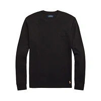 T-shirt de nuit en maille gaufrée à encolure ras du cou