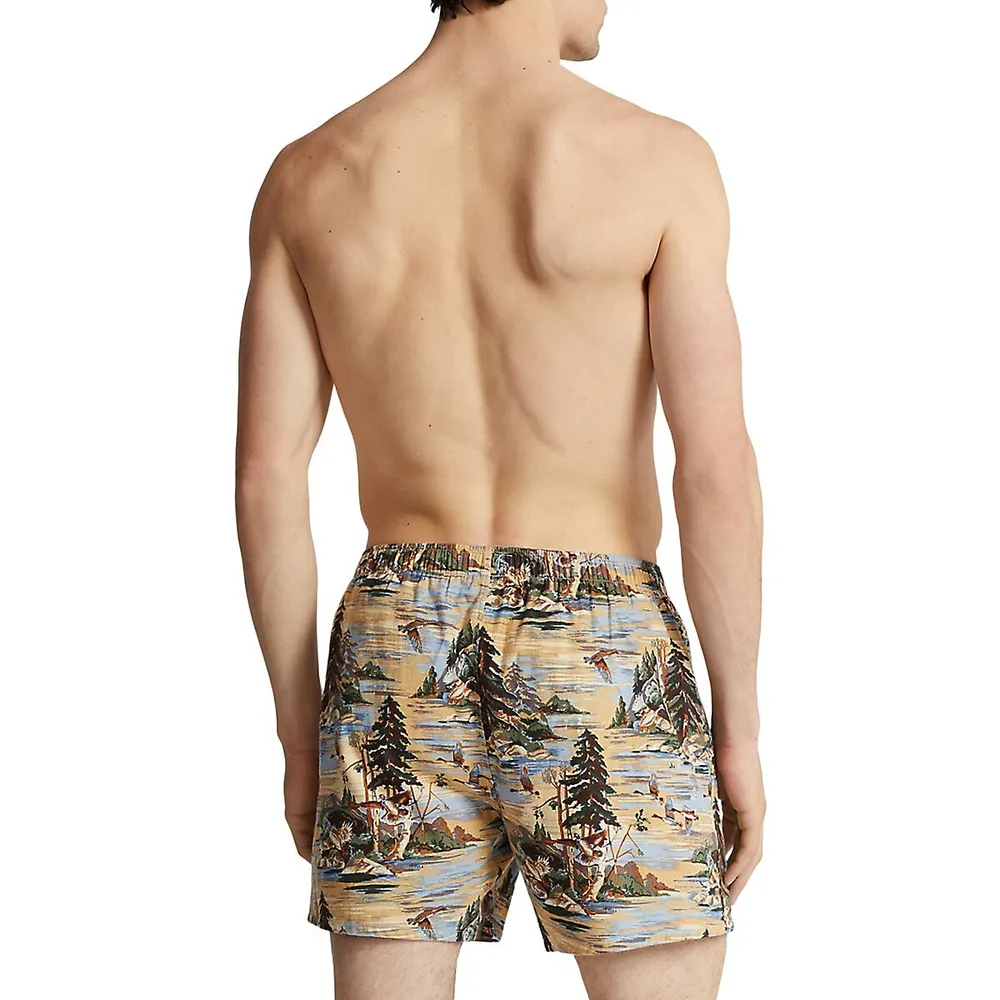 Autumnal Flight Flannel Boxer Shorts