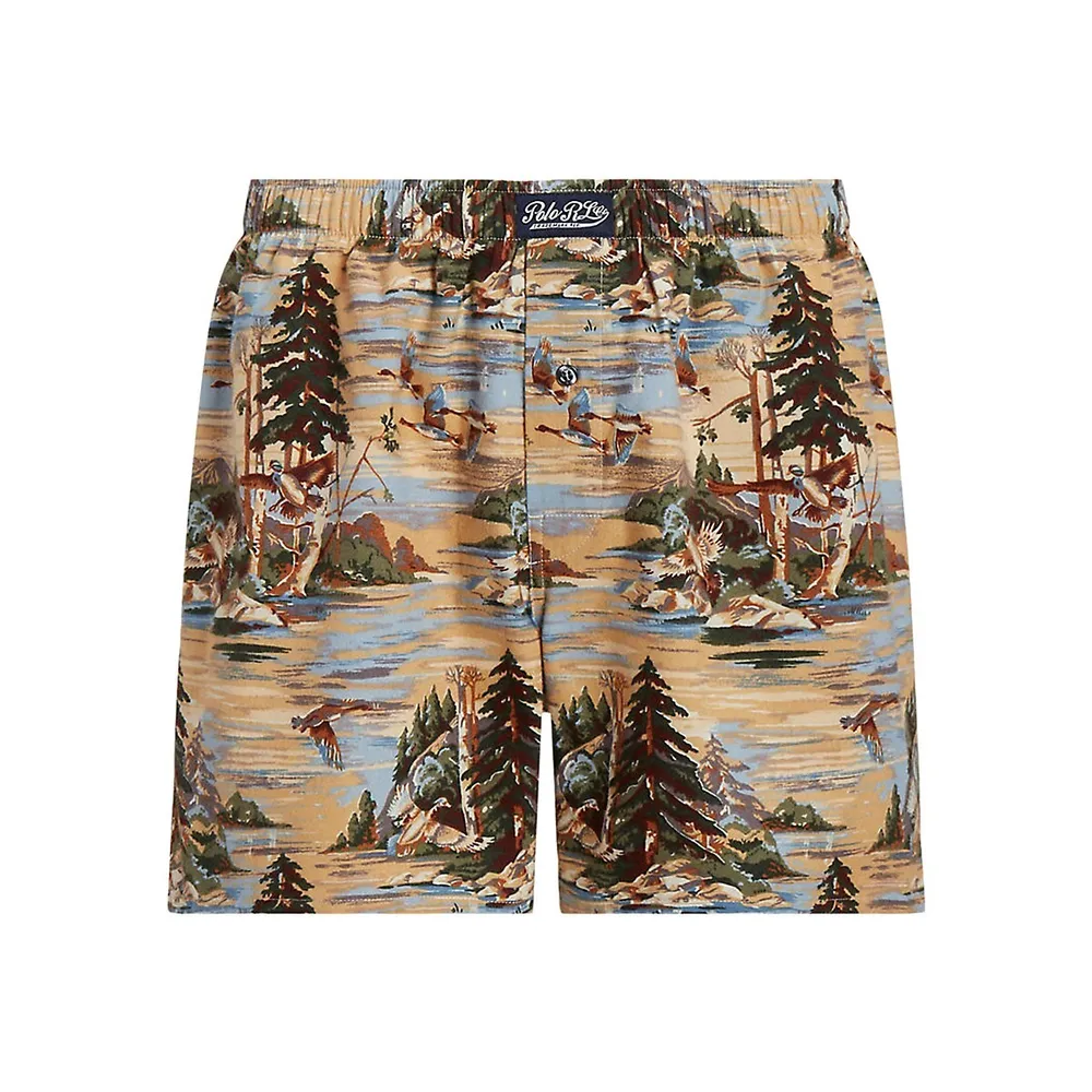 Autumnal Flight Flannel Boxer Shorts