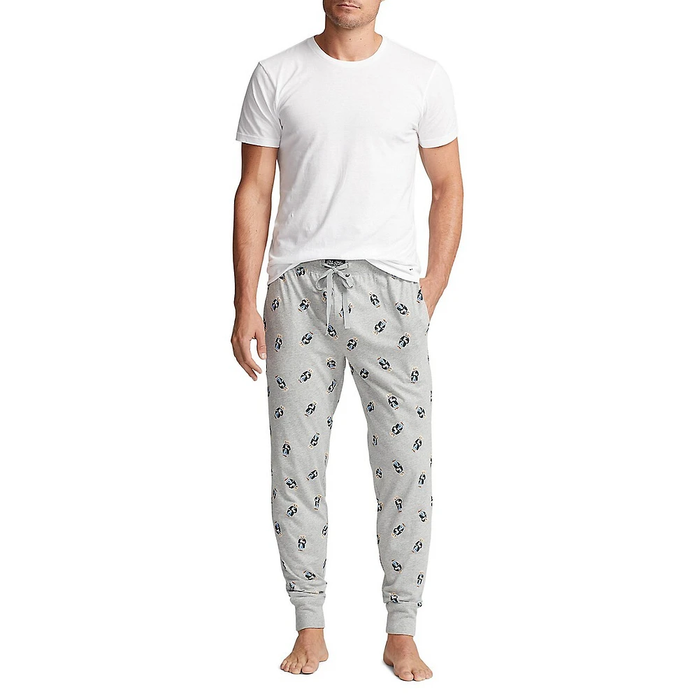 2-Pair Soft Cotton Jersey Sleep Joggers