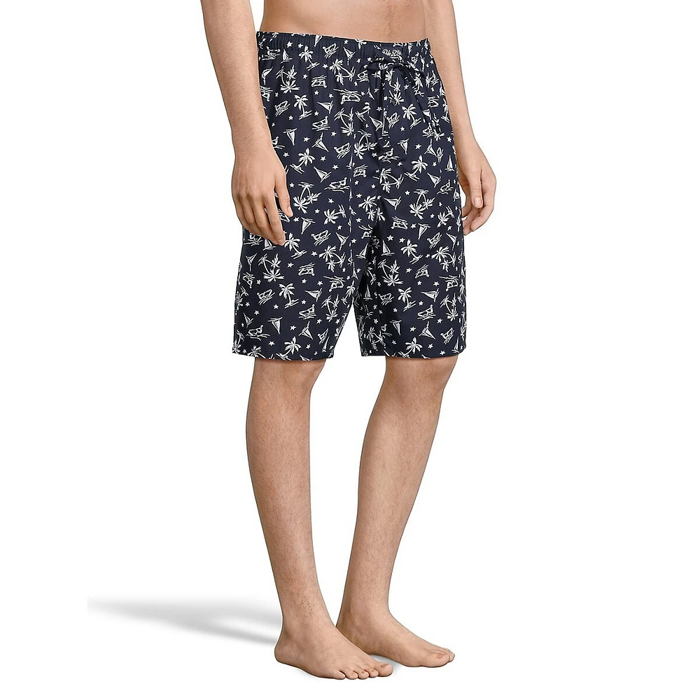 Cruise Navy Bahama Wakeboarder-Print Pyjama Shorts
