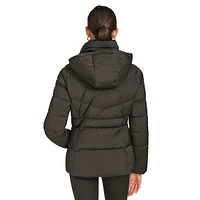 Faux-Fur Lined Hooded Puffer Jacket