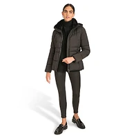 Faux-Fur Lined Hooded Puffer Jacket