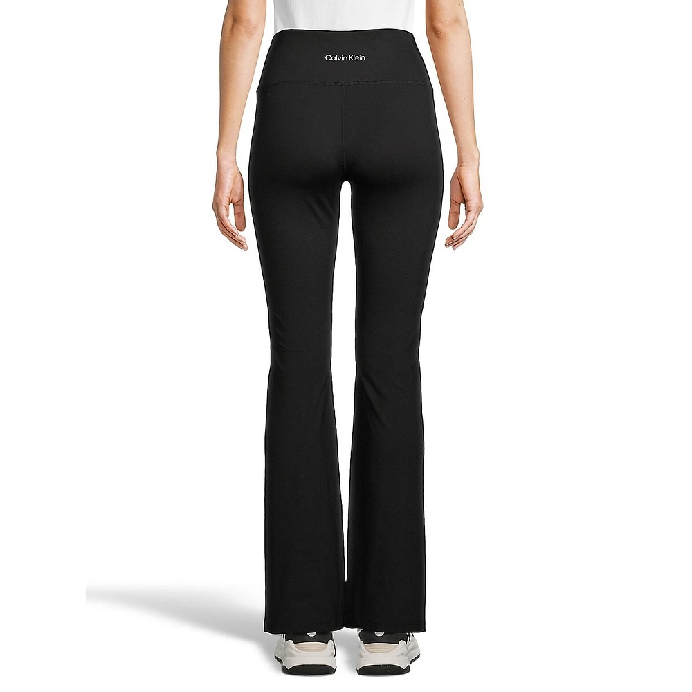 High-Waist Flare-Leg Pull-On Pants