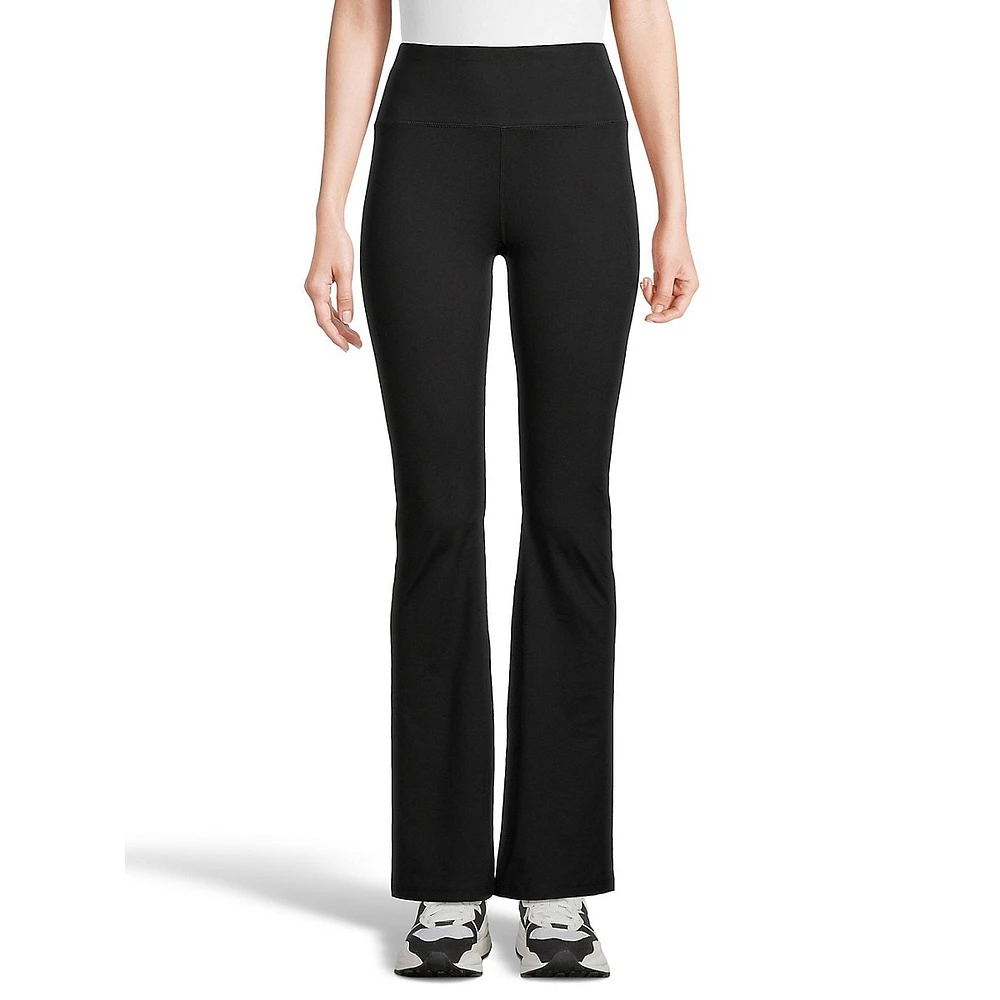 High-Waist Flare-Leg Pull-On Pants