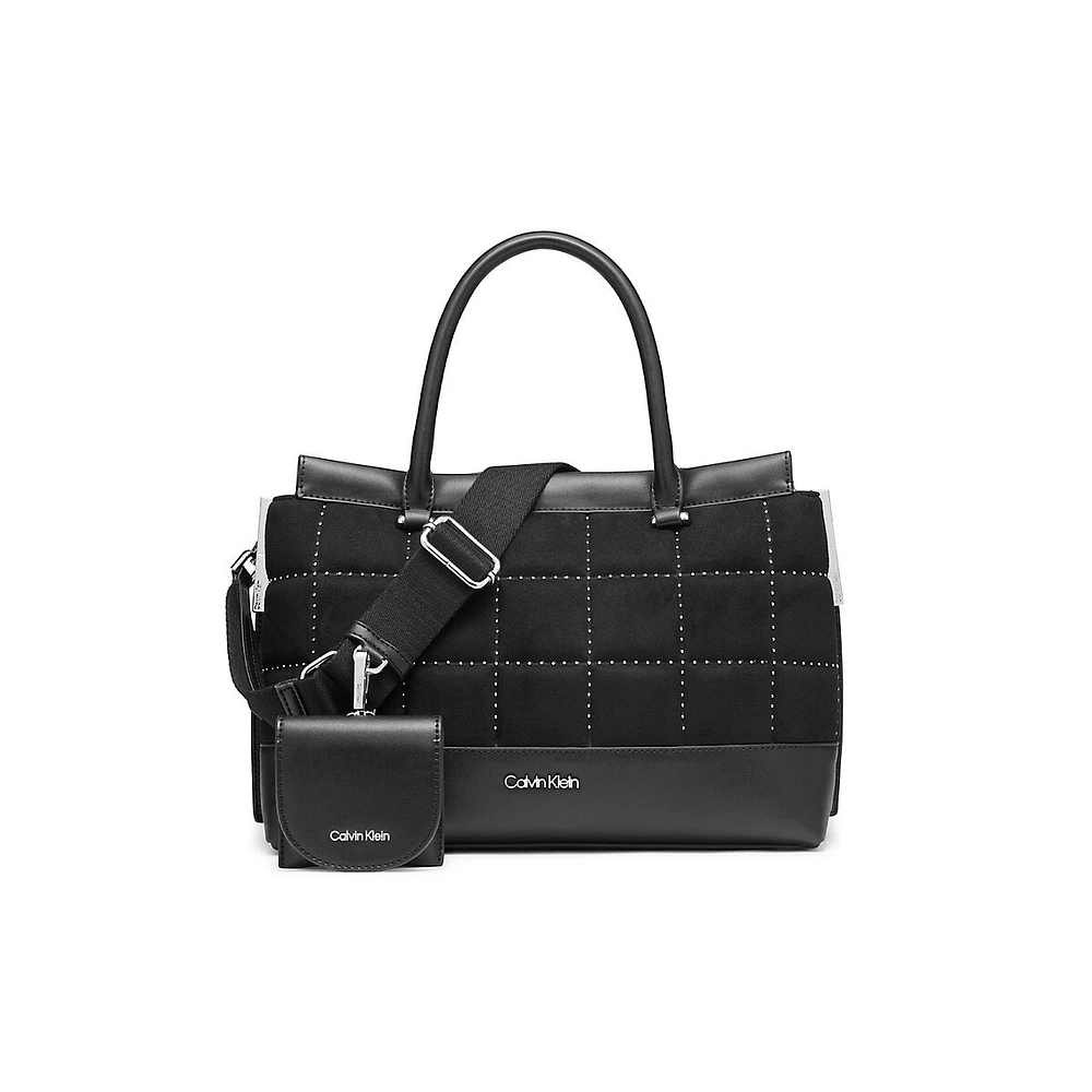 Bianca Studded Puffy Quilt Satchel