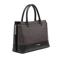 Bianca Monogram-Print Satchel