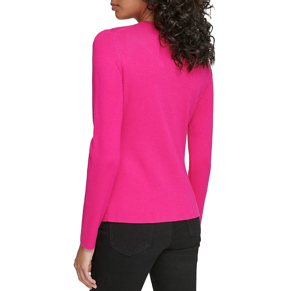 Twisted Jersey-Knit Long-Sleeve Top