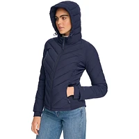 Veste matelassée compressible courte à capuchon