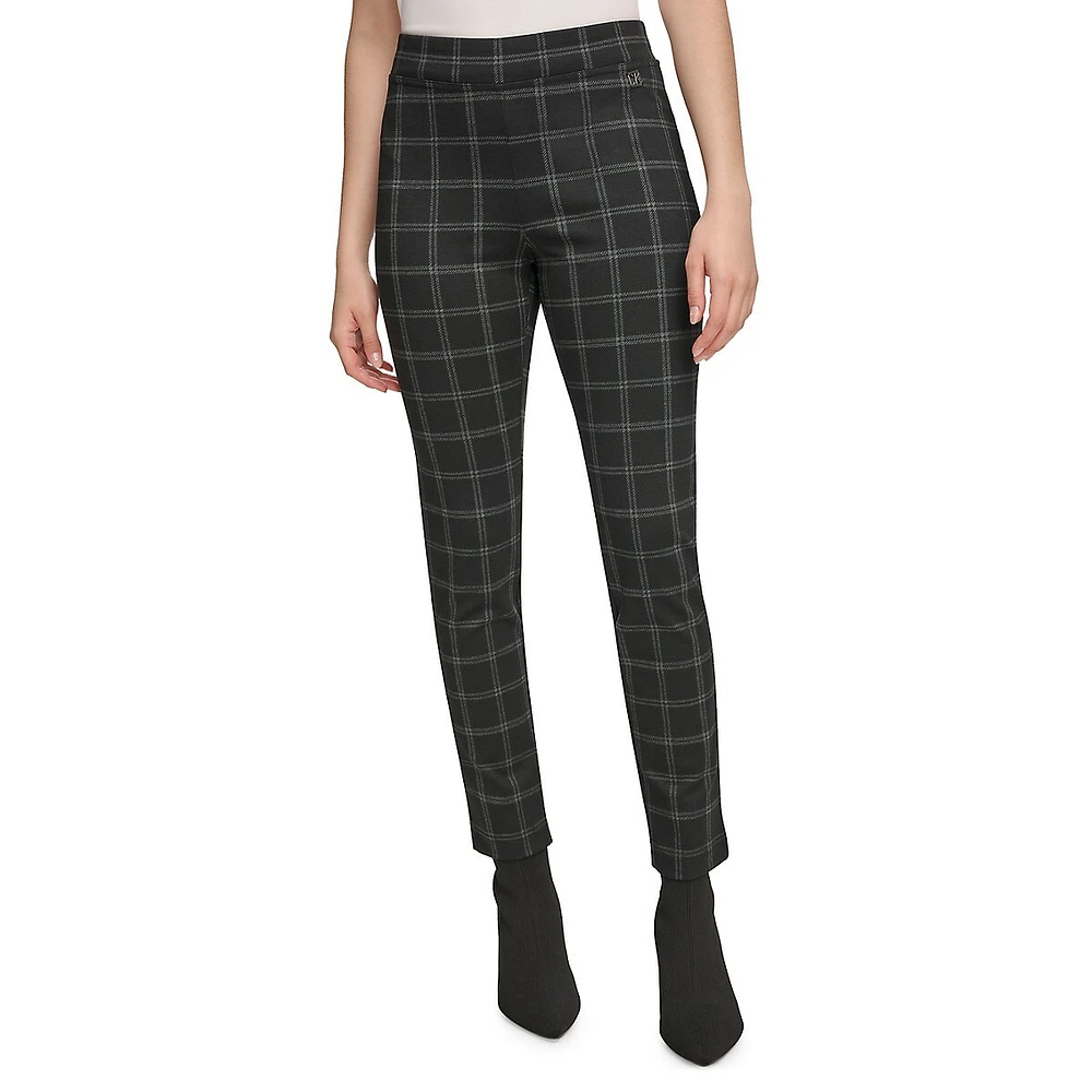 Plaid Twill Leggings