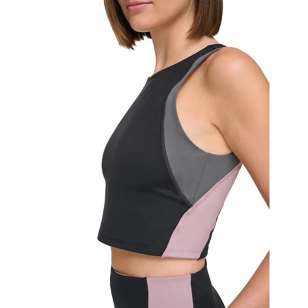 Colourblock Cropped Tank Top