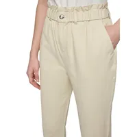Paperbag Tapered Cropped Pants