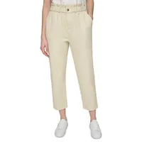 Paperbag Tapered Cropped Pants