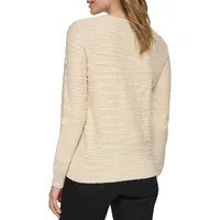 Twist-Neck Keyhole Sweater