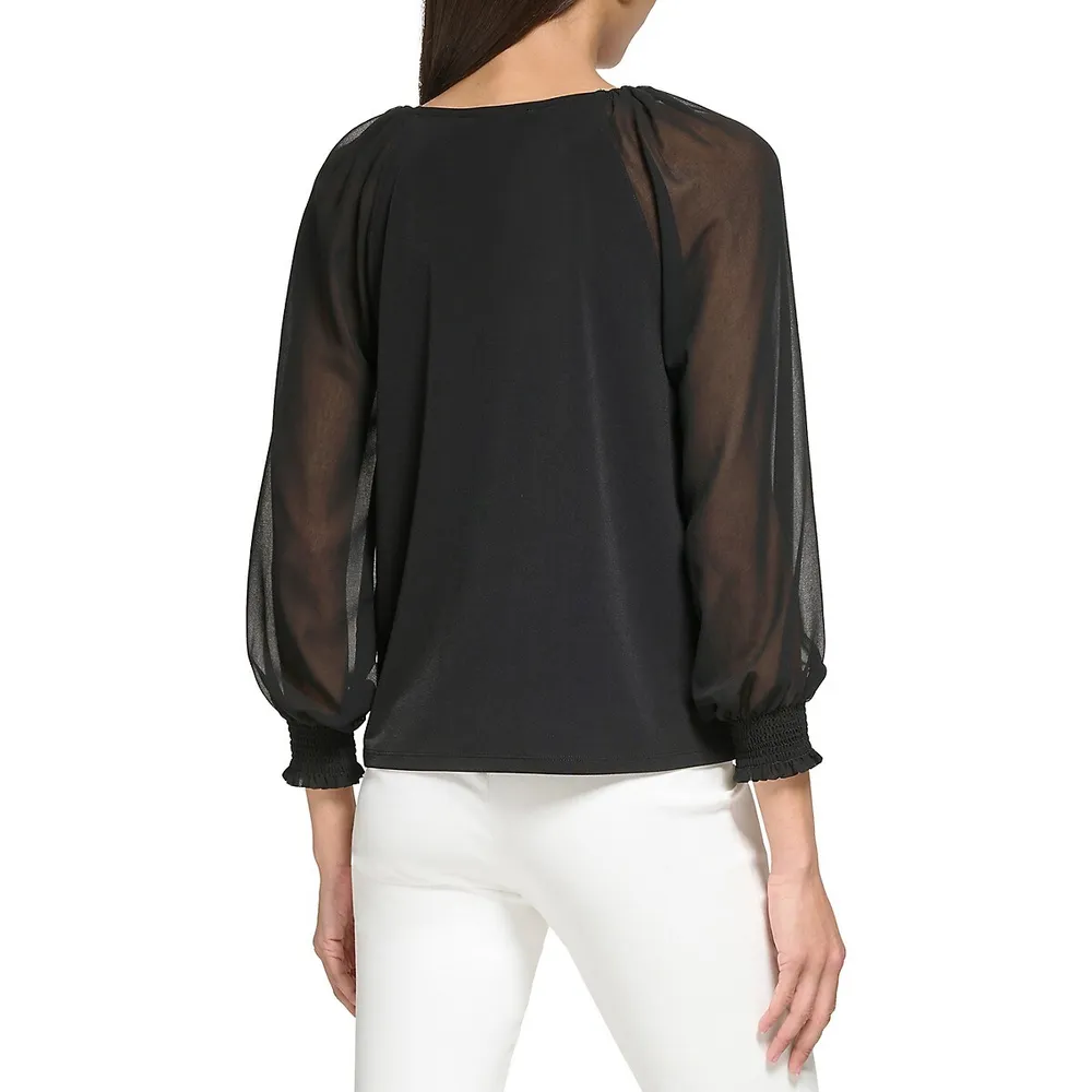 Split Sleeve Blouse