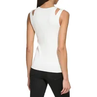 Cutout Ribbed Tank Top