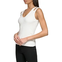 Cutout Ribbed Tank Top