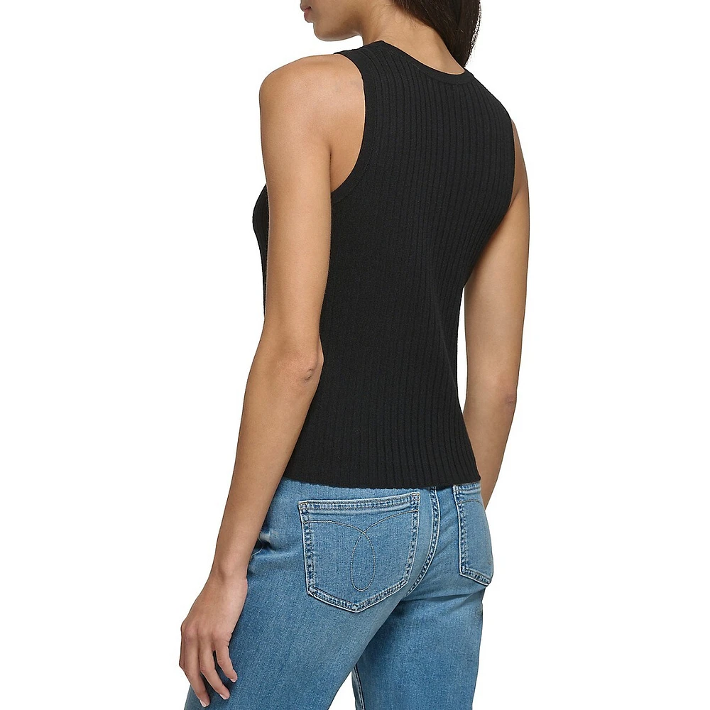 Rib-Knit Racerback Tank Top