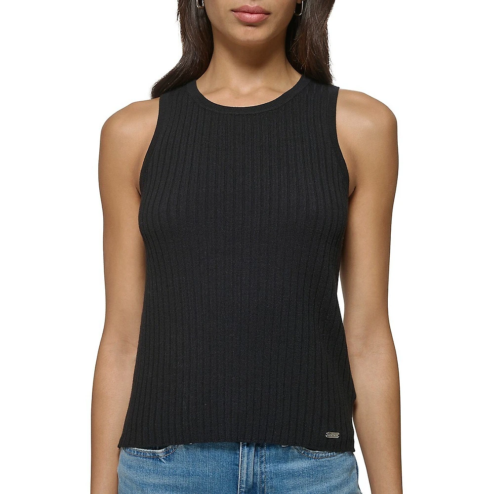 Rib-Knit Racerback Tank Top