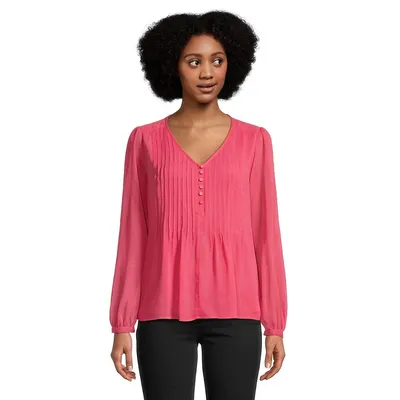 Pintucked Blouse