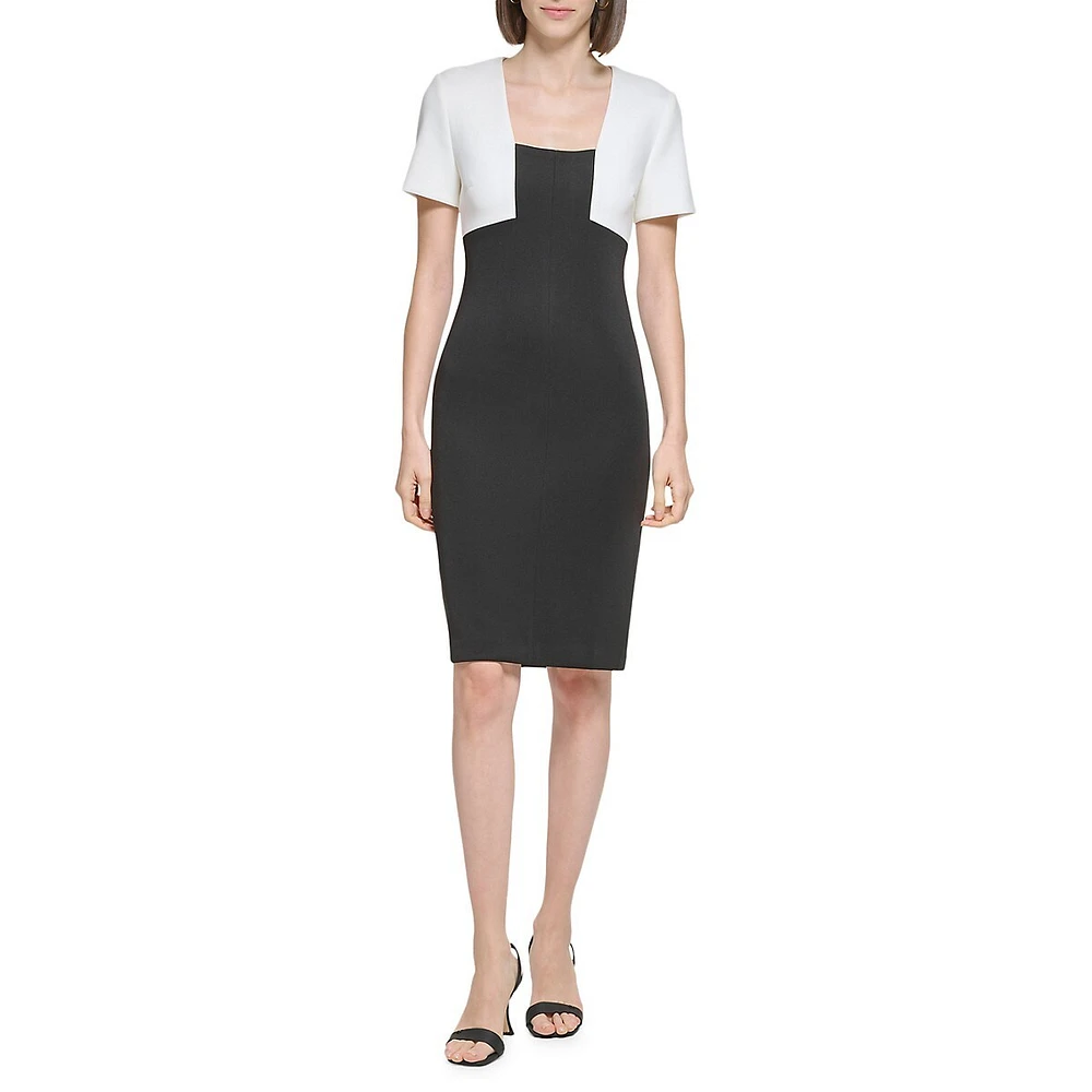 Colourblock Sheath Dress